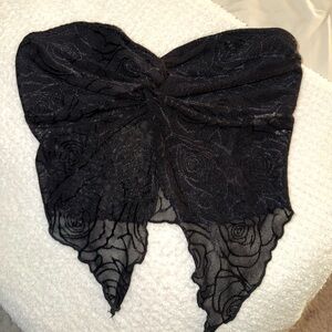 Black Lace Tube Top